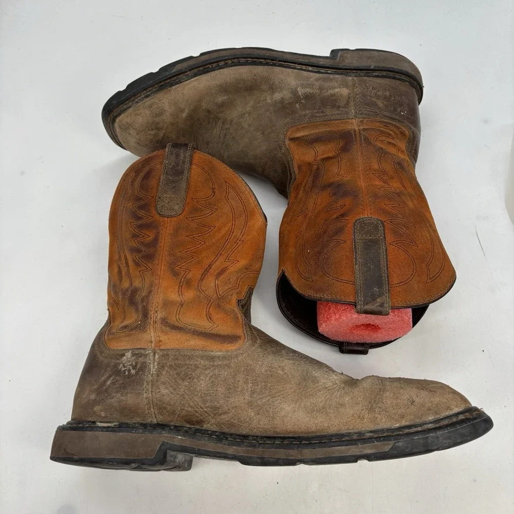 Ariat Work Boots Mens 10.5 Hog XT Patriot Comp Toe ASTM F2413-18 Distressed
